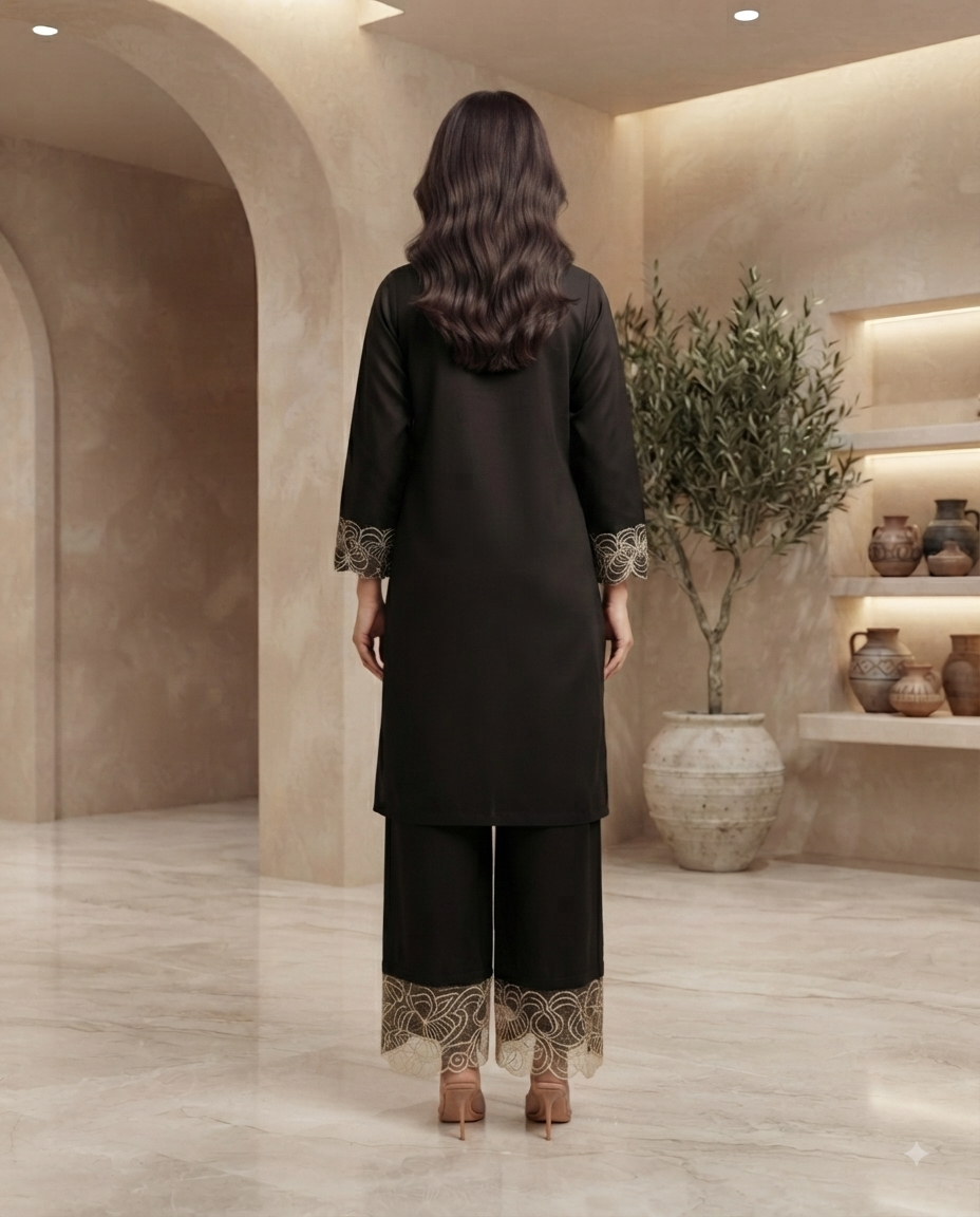 Sophisticated black kurta-pant