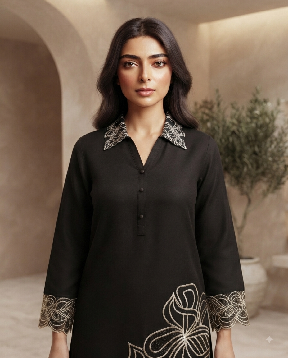Sophisticated black kurta-pant